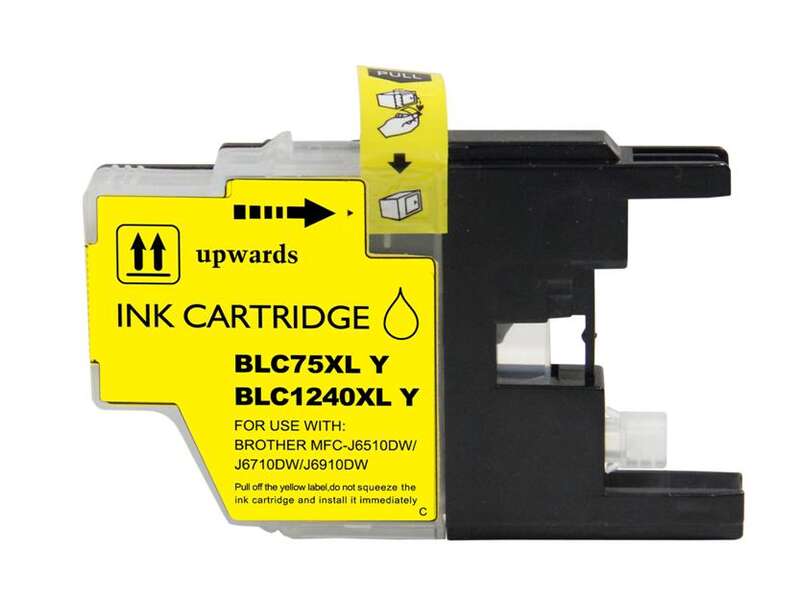 brother lc1240xl/lc1220xl/lc1280xl amarillo cartucho de tinta generico reemplaza lc1240y/lc1220y/lc1280xly