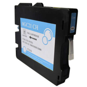 ricoh gc21c cyan cartucho de tinta pigmentada generico reemplaza 405533/405537