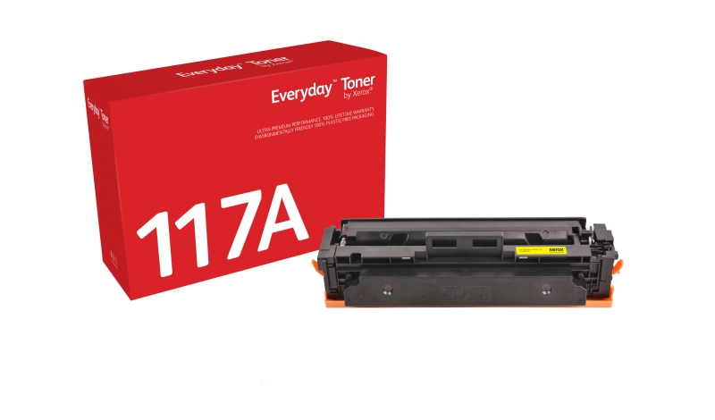 xerox everyday hp w2072a amarillo cartucho de toner generico reemplaza 117a