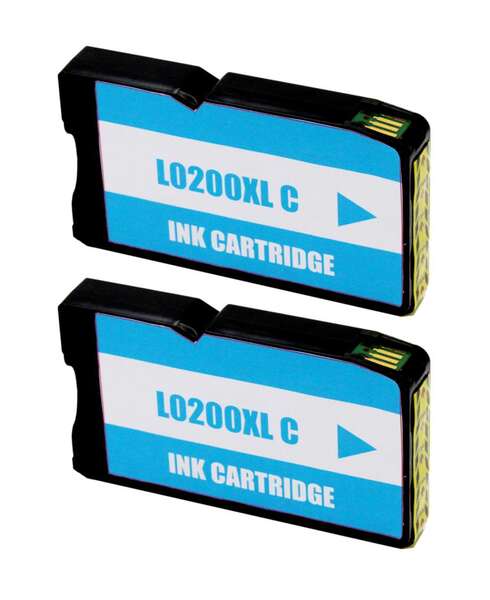 lexmark 200xl cyan pack 2 cartuchos de tinta genericos reemplaza 14l0198