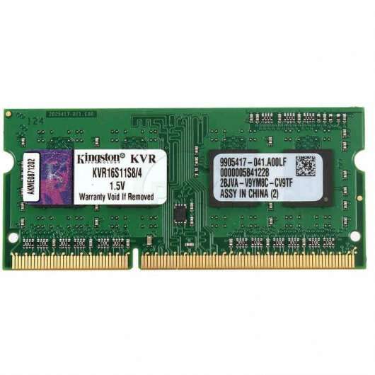 kingston valueram memoria ram so dimm ddr3 1600 pc3 12800 4gb cl11