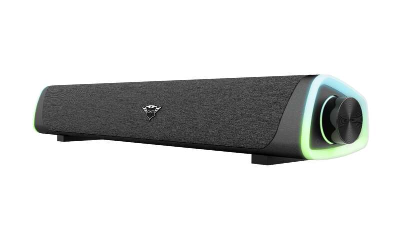 trust gaming gxt 620 axon barra de sonido usb 12w iluminacion rgb usb, jack 3.5mm
