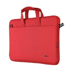 trust bologna maletin para portatil hasta 16" fabricado con materiales reciclados compartimento exterior acolchado asa y bandolera de transporte