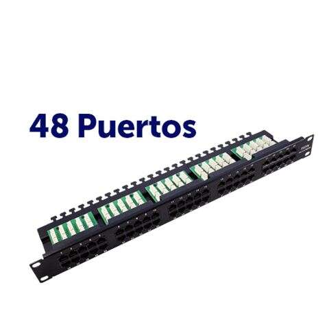 cromad patch panel 48 puertos krone cat 6 1u utp 19"