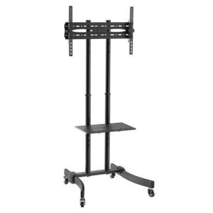 cromad soporte de suelo con ruedas para tv 37" 70" bloqueo de ruedas bandeja multiusos peso max 40kg vesa 600x400mm