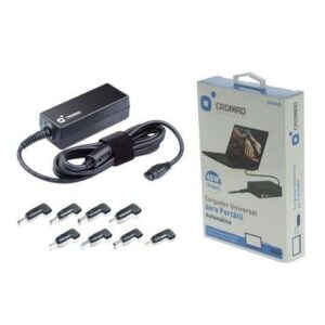 cromad cargador universal automatico para portatil 45w 8 conectores diferentes