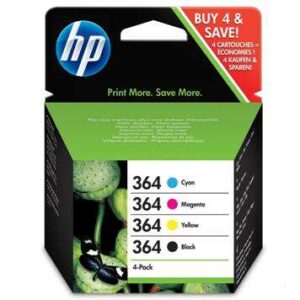 hp 364 pack de 4 cartuchos de tinta originales n9j73ae