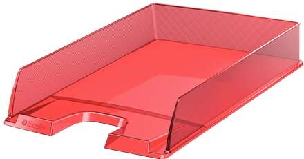 esselte europost bandeja portadocumentos plastico transparente formato vertical a4 color rojo