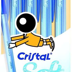 bic cristal soft pack de 4 boligrafos de bola punta media de 1.2mm trazo 0.45mm escritura mas fluida color azul