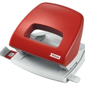 petrus 80 taladro perforador pequeño hasta 16 hojas marcas de formato facil vaciado punzones 5.5mm color rojo