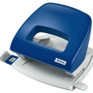 petrus 80 taladro perforador pequeño hasta 16 hojas marcas de formato facil vaciado punzones 5.5mm color azul