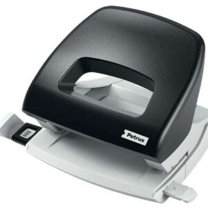petrus 80 taladro perforador pequeño hasta 16 hojas marcas de formato facil vaciado punzones 5.5mm color negro