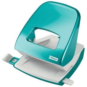 petrus 62 wow taladro perforador hasta 30 hojas marcas de formato punzones 5.5mm color turquesa