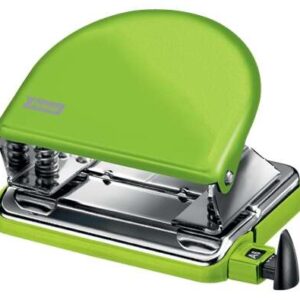 petrus 52 wow taladro perforador clasico metalico hasta 20 hojas marcas de formato facil vaciado punzones 5.5mm color verde