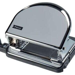petrus 52c taladro perforador metalico hasta 20 hojas marcas de formato vaciado facil punzones 5.5mm color cromado