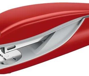 petrus 635 wow grapadora metalica + caja de 200 grapas hasta 30 hojas extraegrapas integrado grapado cerrado, abierto y clavado color rojo