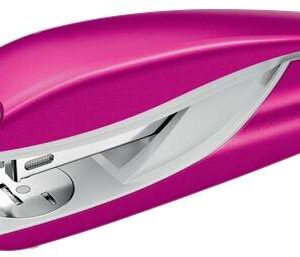 petrus 635 wow grapadora metalica + caja de 200 grapas hasta 30 hojas extraegrapas integrado grapado cerrado, abierto y clavado color fucsia metalizado