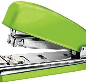 petrus 226 wow grapadora metalica + caja de 200 grapas hasta 30 hojas grapado cerrado, abierto y clavado color verde metalizado