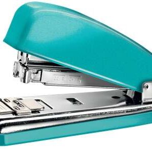 petrus 226 wow grapadora metalica + caja de 200 grapas hasta 30 hojas grapado cerrado, abierto y clavado color turquesa metalizado