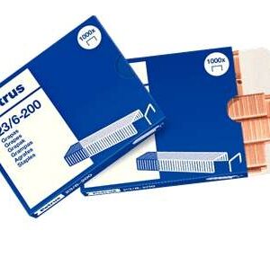 petrus grapas 23/6 200 cobreadas hasta 20 hojas caja de 1000 grapas patilla de 6mm