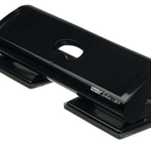 rapid fc20/4 taladro perforador hasta 20 hojas 4 orificios punzones 5.5mm color negro