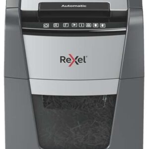 rexel optimum autofeed 90x destructora automatica de corte en particulas p 4 autoalimentacion 90 hojas, manual 8 hojas anti atasco capacidad de la papelera 35l color gris