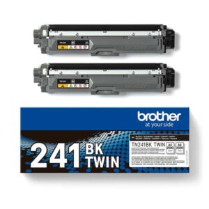 brother tn241 negro pack de 2 cartuchos de toner originales tn241bktwin