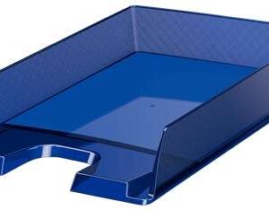 esselte europost bandeja portadocumentos plastico transparente formato vertical a4 color azul marino translucido