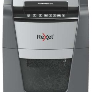 rexel optimum autofeed 100x destructora automatica de corte en particulas p 4 alimentacion automatica 100 hojas y manual 8 hojas capacidad de la papelera 34l color gris/plata