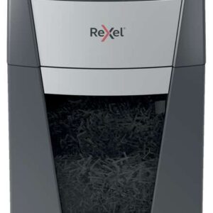 rexel optimum autofeed 300x destructora automatica de corte en particulas p 4 alimentacion automatica 300 hojas y ranura manual 10 hojas funcionamiento ininterrunpido 60min papelera de 34l color gris/plata