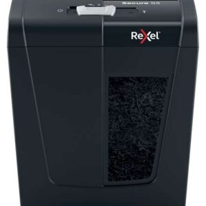 rexel secure s5 destructora de papel manual corte en tiras p 2 destruye hasta 5 hojas capacidad de la papelera 10l color negro