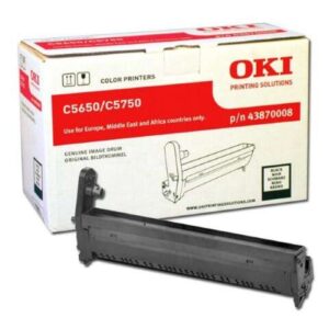 oki c5650/c5750 negro tambor de imagen original 43870008 (drum)