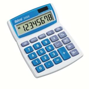 ibico 208x calculadora de escritorio teclas grandes lcd de 8 dígitos funcion de prorroga