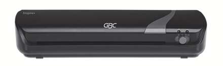 gbc inspire+ a4 plastificadora hasta tamaño a4 velocidad 250mm/min calentamiento en 4 minutos ajuste adicional frio grueso bolsa 75 y 125mic color negro