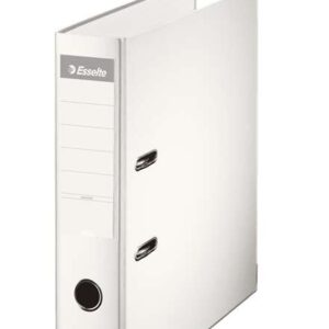 esselte archivador de palanca formato a4 lomo 75mm tarjetero en lomo capacidad para 500 hojas color blanco