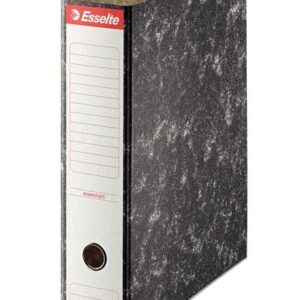 esselte archivador de palanca formato folio lomo 75mm capacidad para 500 hojas color negro jaspeado