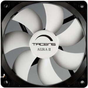 tacens aura ii ventilador 120mm carcasa negra, aspas blancas velocidad max. 1200rpm
