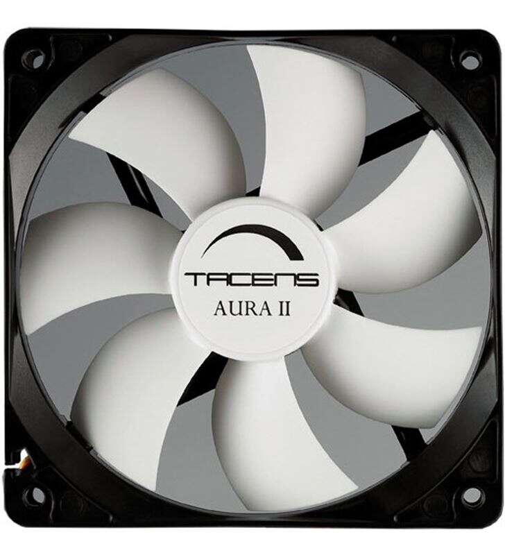 tacens aura ii ventilador 120mm carcasa negra, aspas blancas velocidad max. 1200rpm