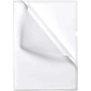 esselte caja de 100 dossiers uñero formato folio pvc flexible grosor 110 micras color transparente