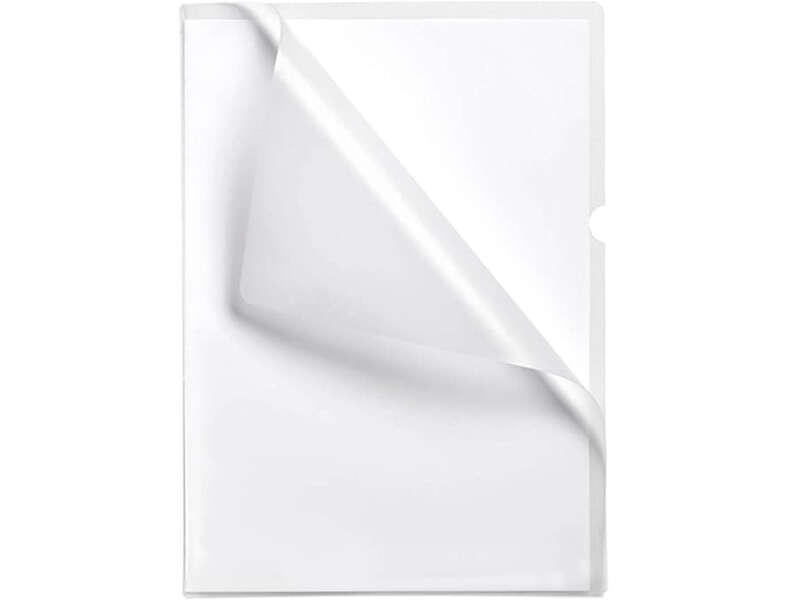 esselte caja de 100 dossiers uñero formato folio pvc flexible grosor 110 micras color transparente