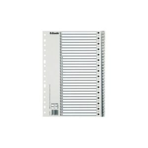 esselte indice numerico de plastico pestañas 1 al 31 multitaladro formato a4 color gris