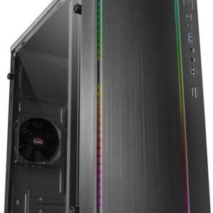mars gaming mcm caja minitorre micro atx, mini itx panel lateral acrilico iluminacion rgb tamaño hdd 2.5", 3.5" usb a 3.0, usb a 2.0 y audio 1 ventilador 80mm incluido