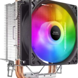 mars gaming ventilador cpu 90mm con disipador iluminacion rgb hasta 130w velocidad max. 2200rpm 2 heatpipes