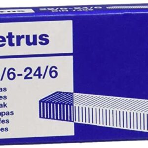 petrus grapas 22/6 galvanizadas hasta 30 hojas caja de 1000 grapas patilla de 6mm