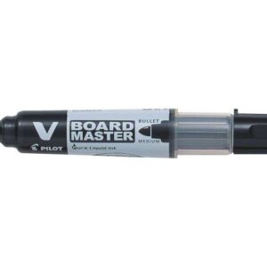 pilot v board master begreen rotulador para pizarra blanca punta redonda 6mm trazo 2.3mm 91% plastico reciclado recargable color negro
