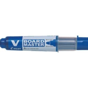 pilot v board master begreen rotulador para pizarra blanca punta redonda 6mm trazo 2.3mm 91% plastico reciclado recargable color azul