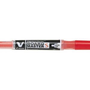 pilot v board master s begreen rotulador para pizarra blanca punta redonda 3.5mm trazo 1.3mm 80% plastico reciclado recargable color rojo