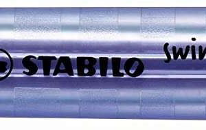 stabilo swing cool marcador fluorescente cuerpo plano punta biselada trazo entre 1 y 4mm tinta con base de agua antisecado color lavanda