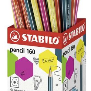 stabilo pencil 160 expositor de 72 lapices hexagonales mina hb robusta de 2.2mm diseño moderno