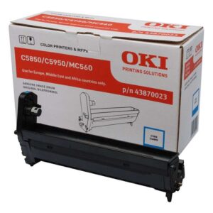 oki c5850/c5950/mc560 cyan tambor de imagen original 43870023 (drum)